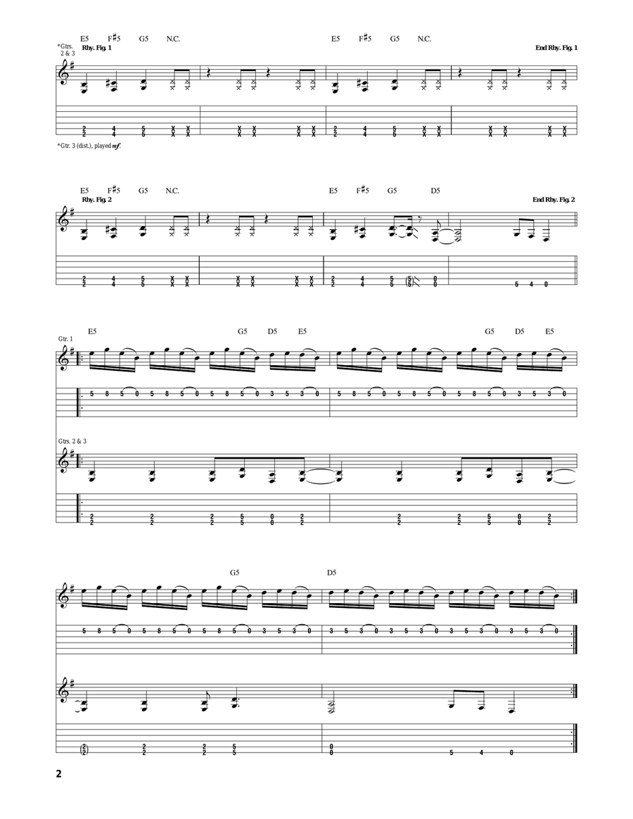 Hail To The King Hail To The King Acoustic Guitar scores gallery preview page 2