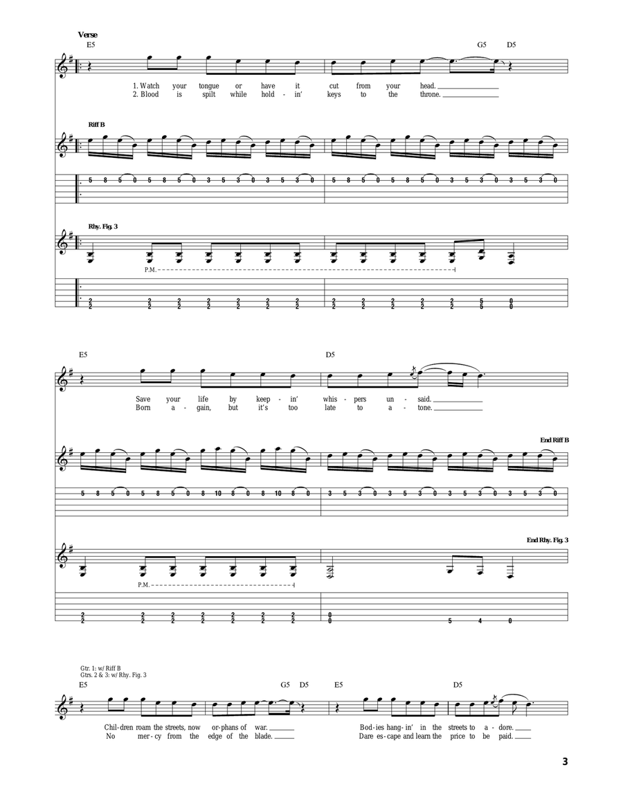 Hail To The King Hail To The King Acoustic Guitar scores gallery preview page 3