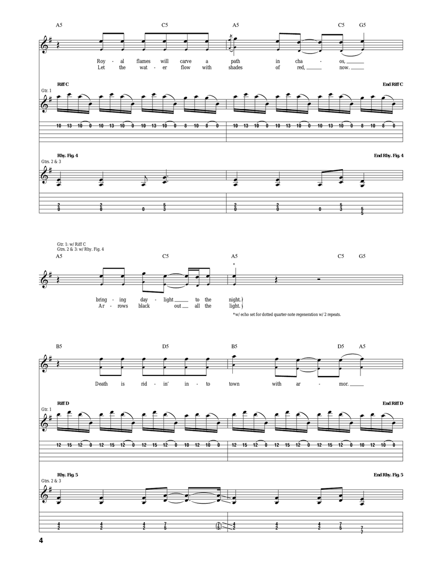 Hail To The King Hail To The King Acoustic Guitar scores gallery preview page 4