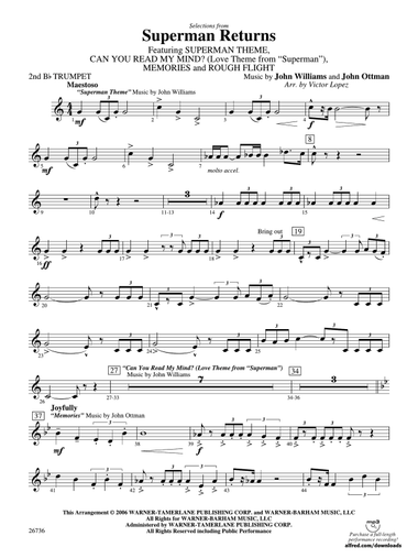 Superman Returns: 2nd B-flat Trumpet