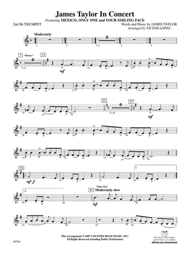 James Taylor in Concert: 2nd B-flat Trumpet