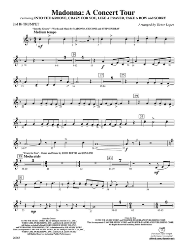 Madonna: A Concert Tour: 2nd B-flat Trumpet