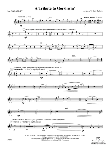 A Tribute to Gershwin: 2nd B-flat Clarinet