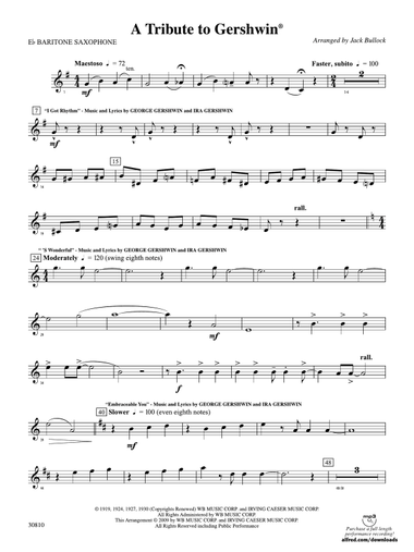 A Tribute to Gershwin: E-flat Baritone Saxophone