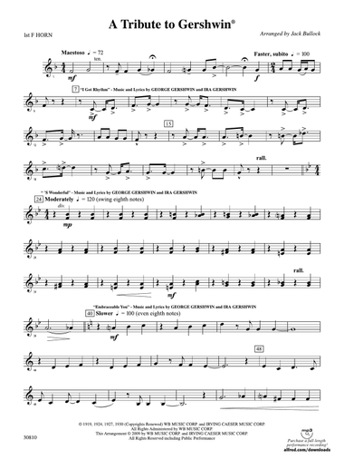 A Tribute to Gershwin: 1st F Horn