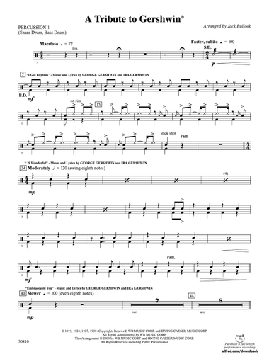 A Tribute to Gershwin: 1st Percussion
