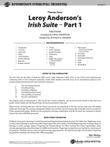 Leroy Anderson's Irish Suite, Part 1 (Themes from): Score