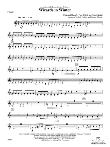 Wizards in Winter: 1st F Horn