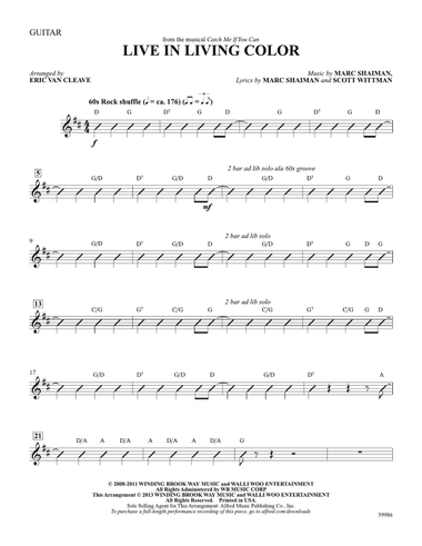 Live in Living Color (from the musical Catch Me If You Can): Guitar