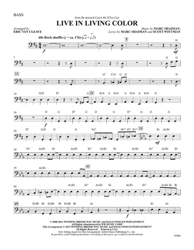 Live in Living Color (from the musical Catch Me If You Can): String Bass