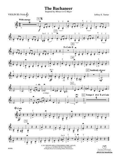 The Bachaneer: 3rd Violin (Viola [TC])