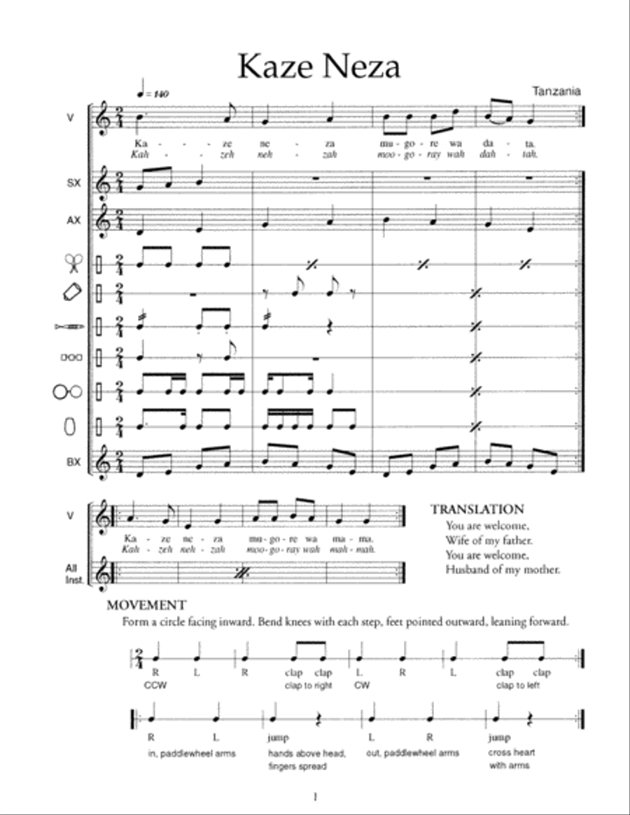 One World, Many Voices Unison Choir scores gallery preview page 3