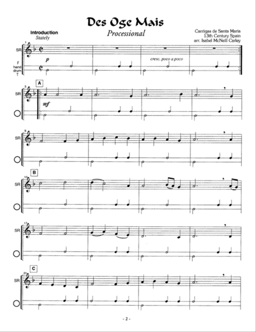 Medieval and Renaissance Dances Recorder scores gallery preview page 4