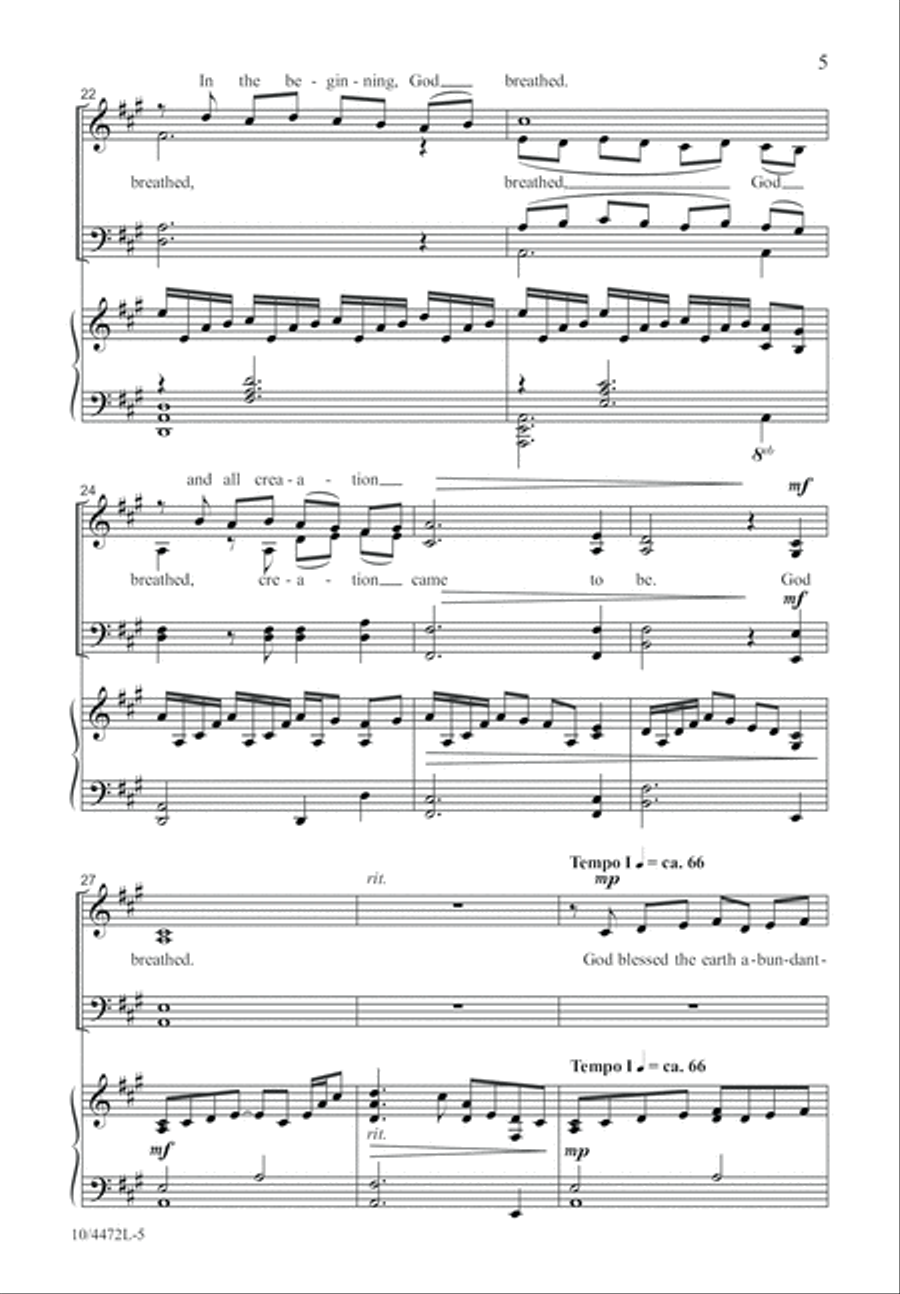 God Breathed God Breathed 4-Part scores gallery preview page 6