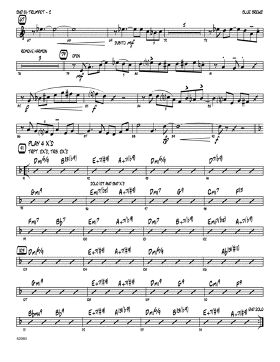 Blue Brews - Trumpet 2 Jazz Ensemble scores gallery preview page 2