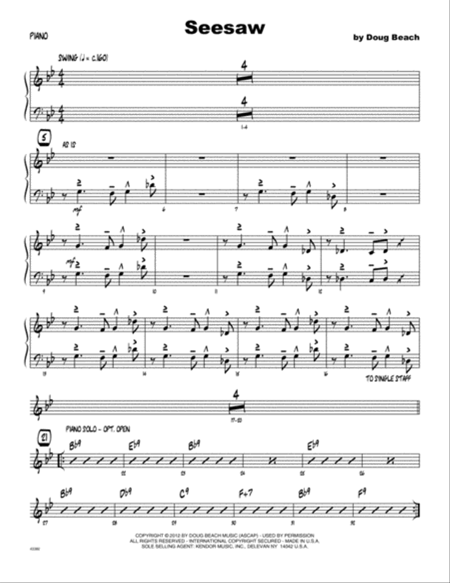 Seesaw - Piano Piano Solo scores gallery preview page 1