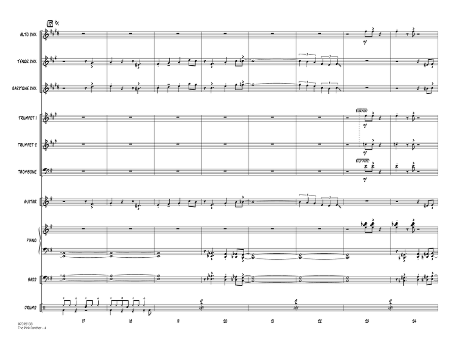 The Pink Panther - Full Score Jazz Ensemble scores gallery preview page 4