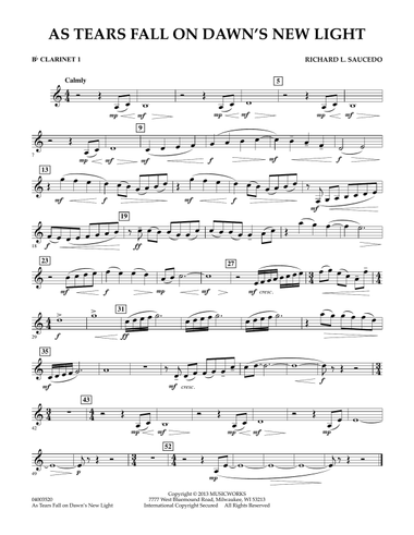 As Tears Fall on Dawn's New Light - Bb Clarinet 1