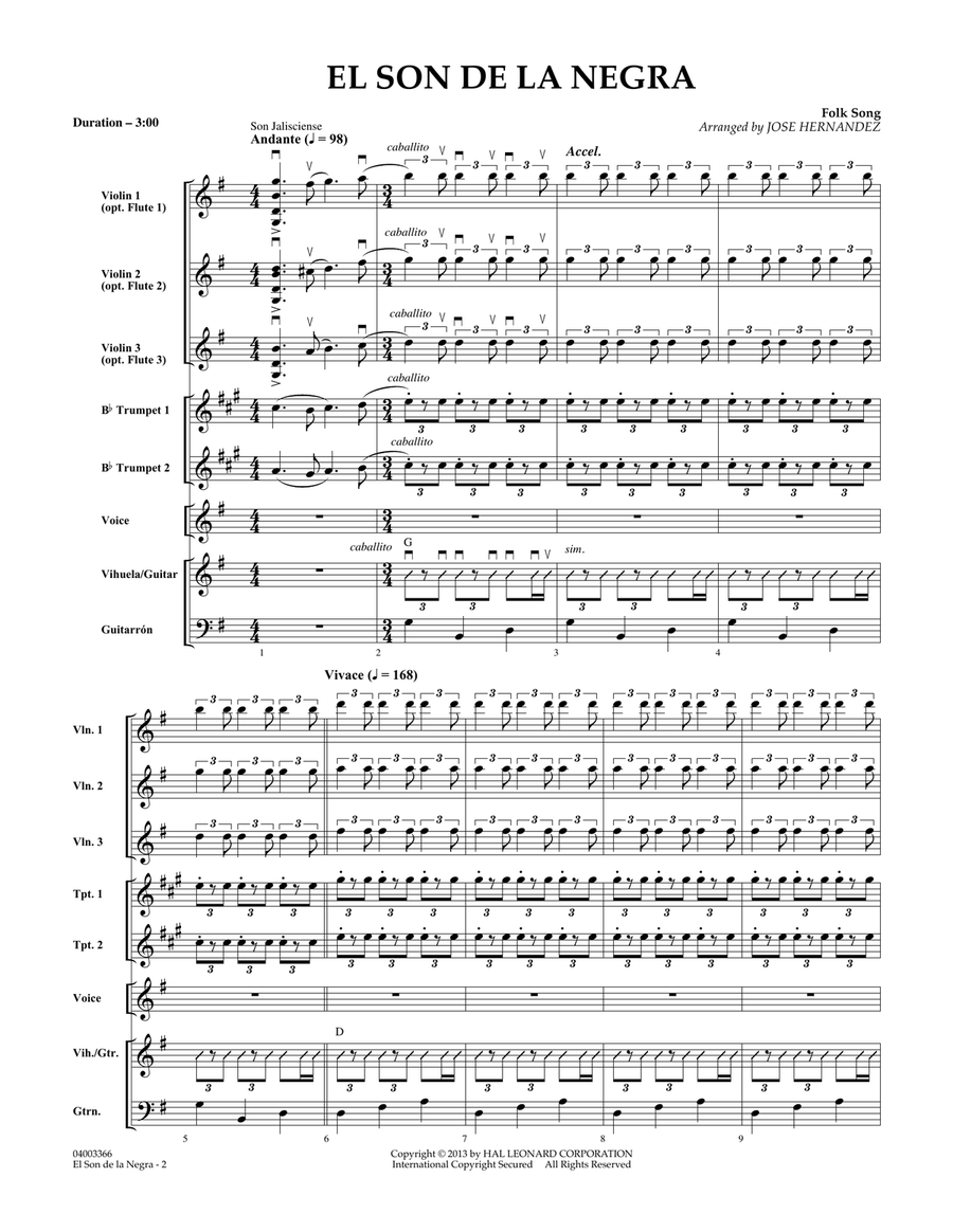 El Son de la Negra - Full Score Concert Band scores gallery preview page 2