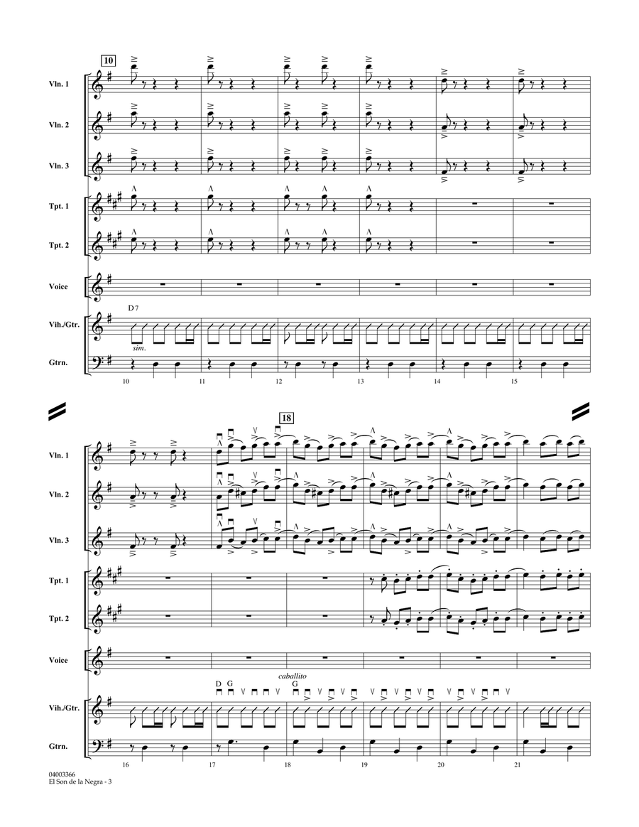El Son de la Negra - Full Score Concert Band scores gallery preview page 3