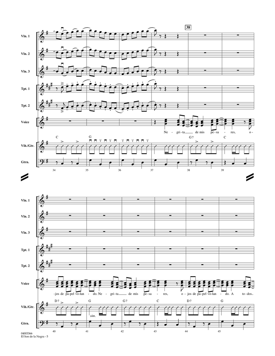 El Son de la Negra - Full Score Concert Band scores gallery preview page 5