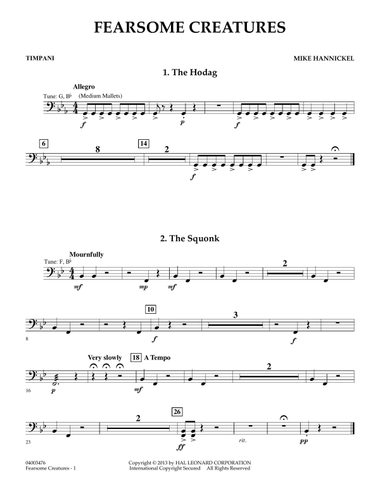 Fearsome Creatures - Timpani