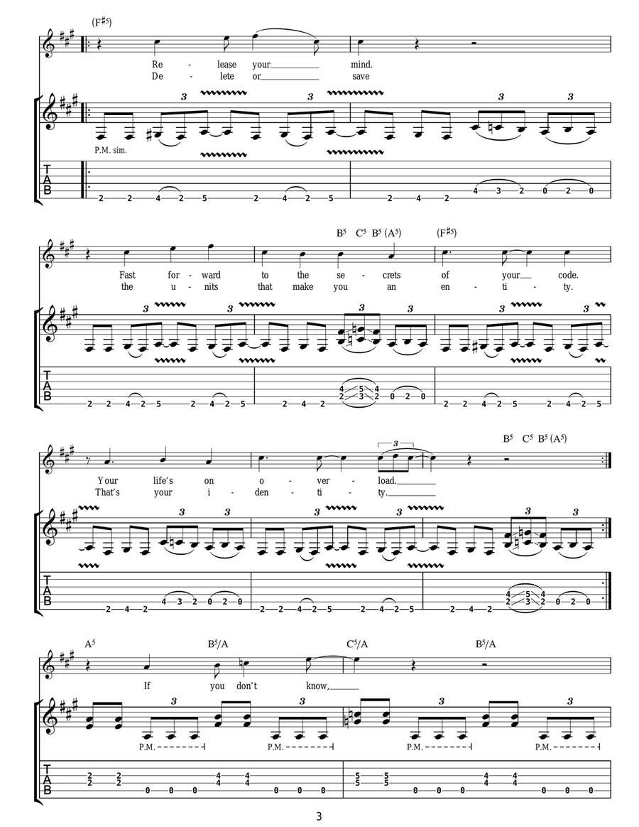 End Of The Beginning End Of The Beginning Electric Guitar scores gallery preview page 3