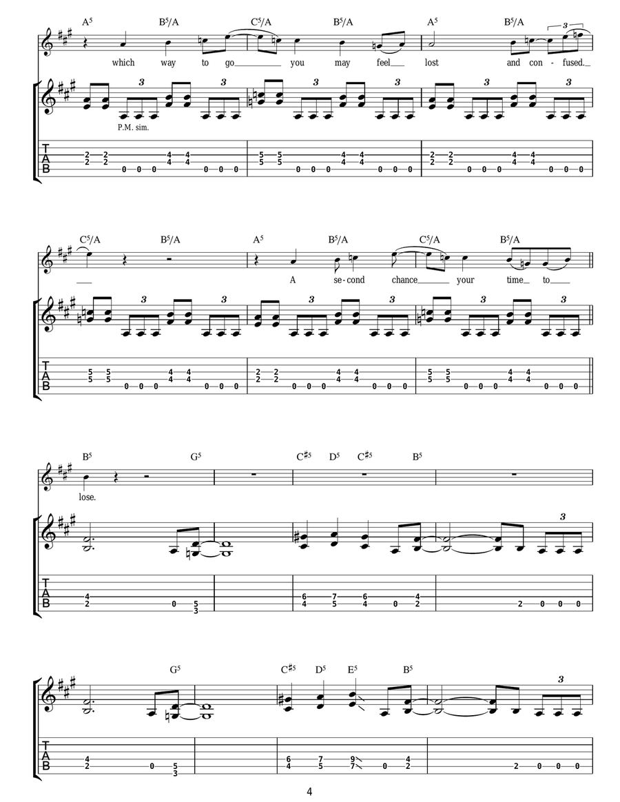 End Of The Beginning End Of The Beginning Electric Guitar scores gallery preview page 4