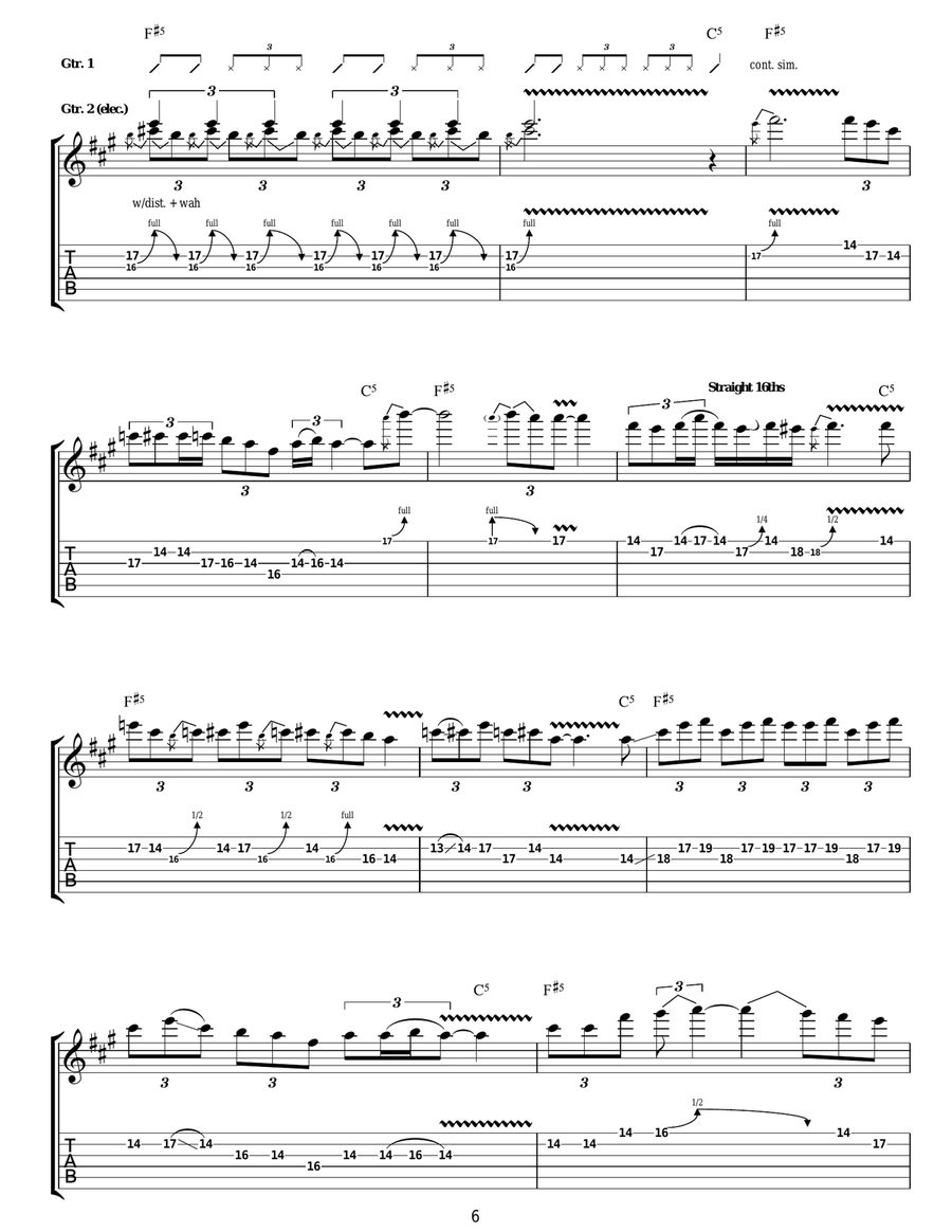 End Of The Beginning End Of The Beginning Electric Guitar scores gallery preview page 6