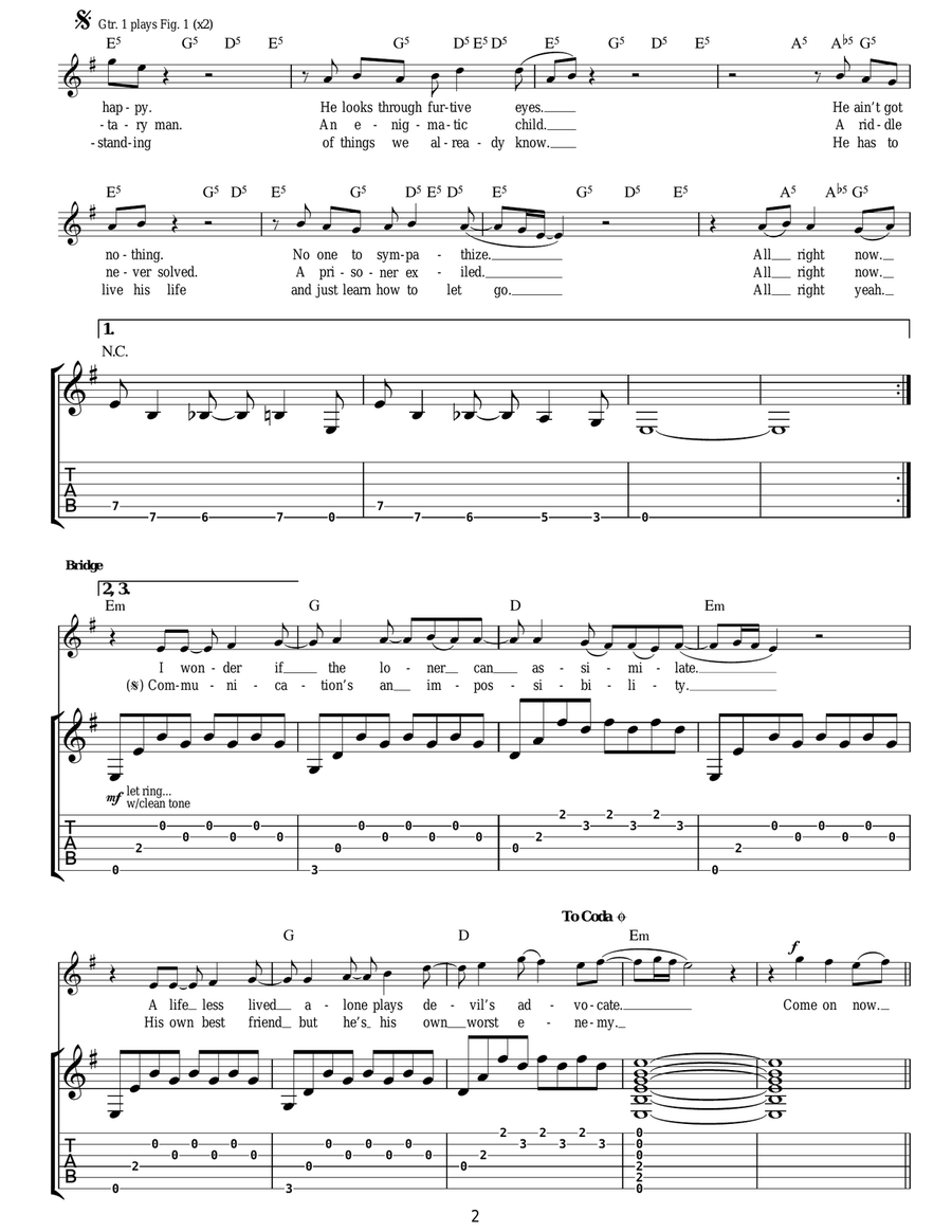 Loner Loner Electric Guitar scores gallery preview page 2