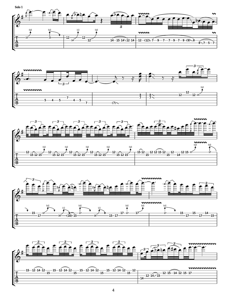 Damaged Soul Damaged Soul Electric Guitar scores gallery preview page 4