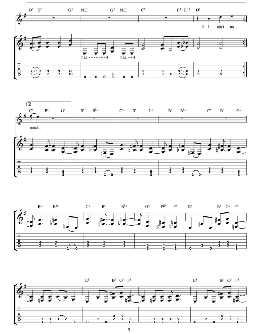 Peace Of Mind Peace Of Mind Electric Guitar scores gallery preview page 3