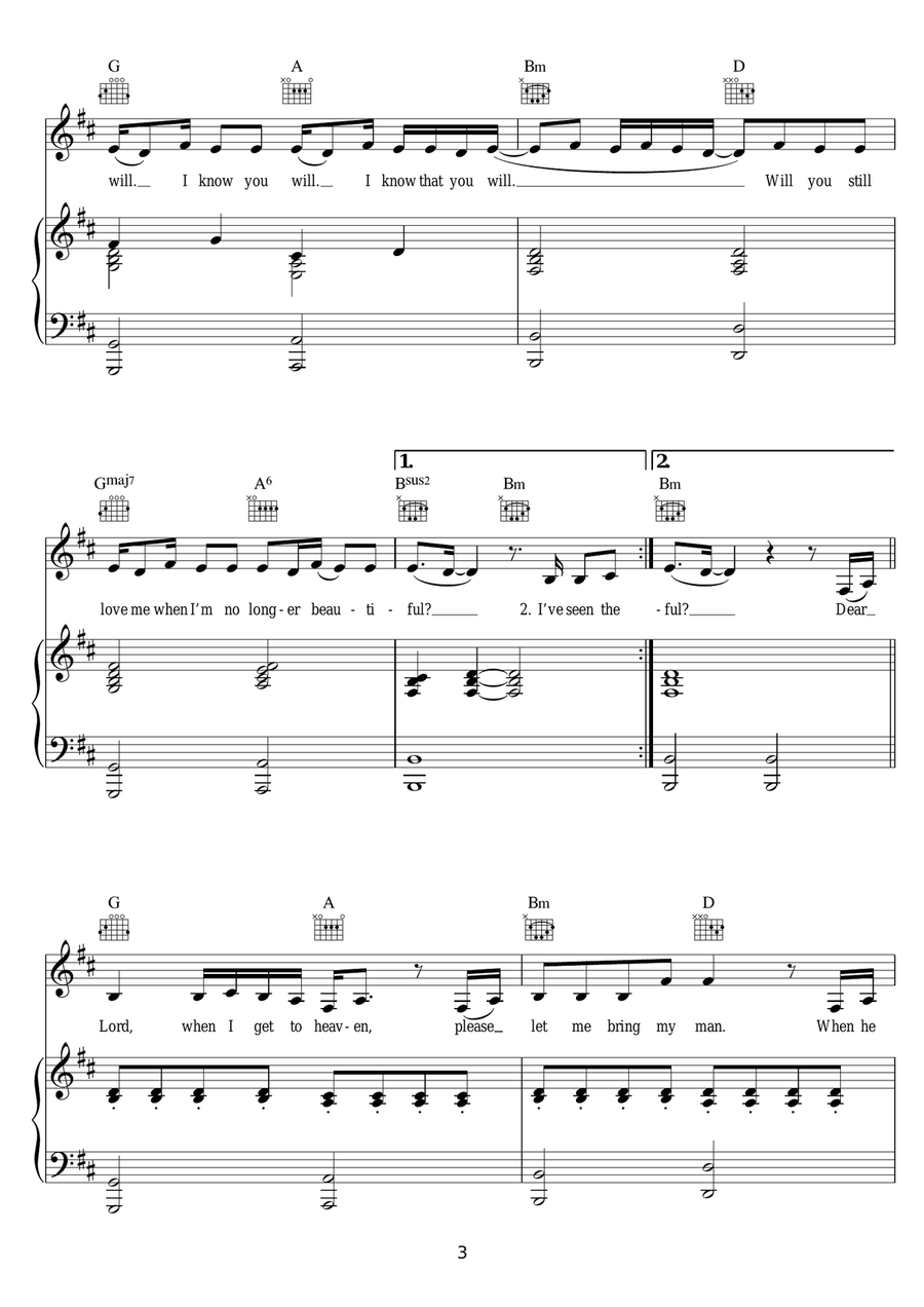 Young And Beautiful Young And Beautiful Acoustic Guitar scores gallery preview page 3