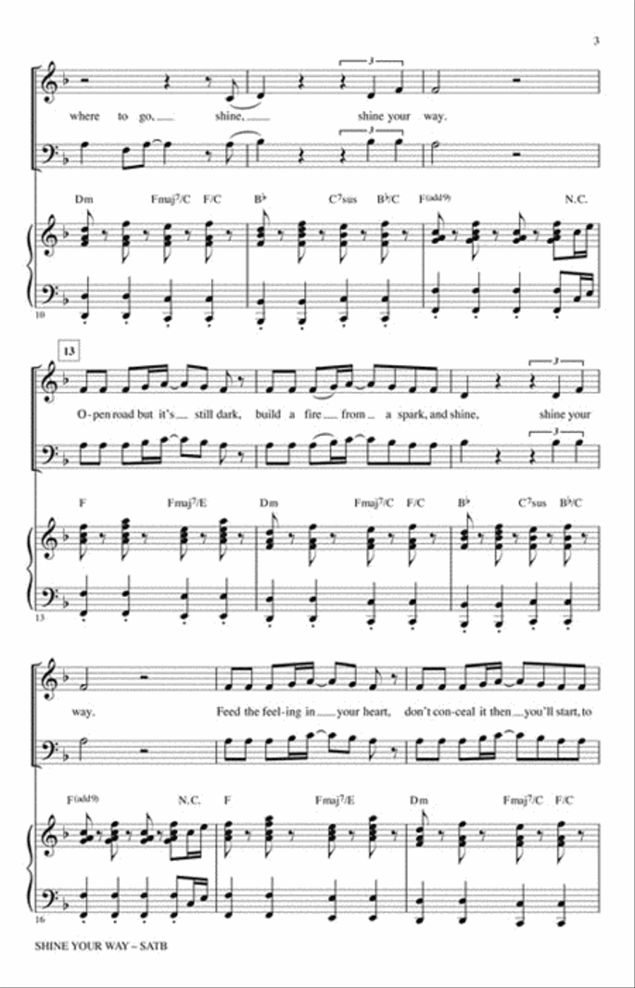 Shine Your Way (from The Croods) Choir scores gallery preview page 3