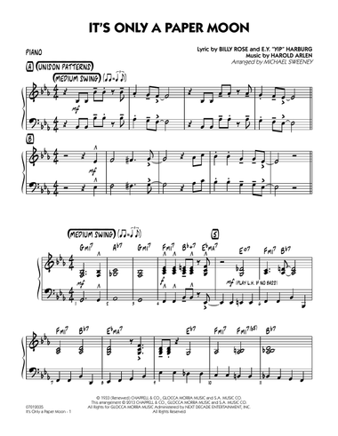It's Only a Paper Moon - Piano