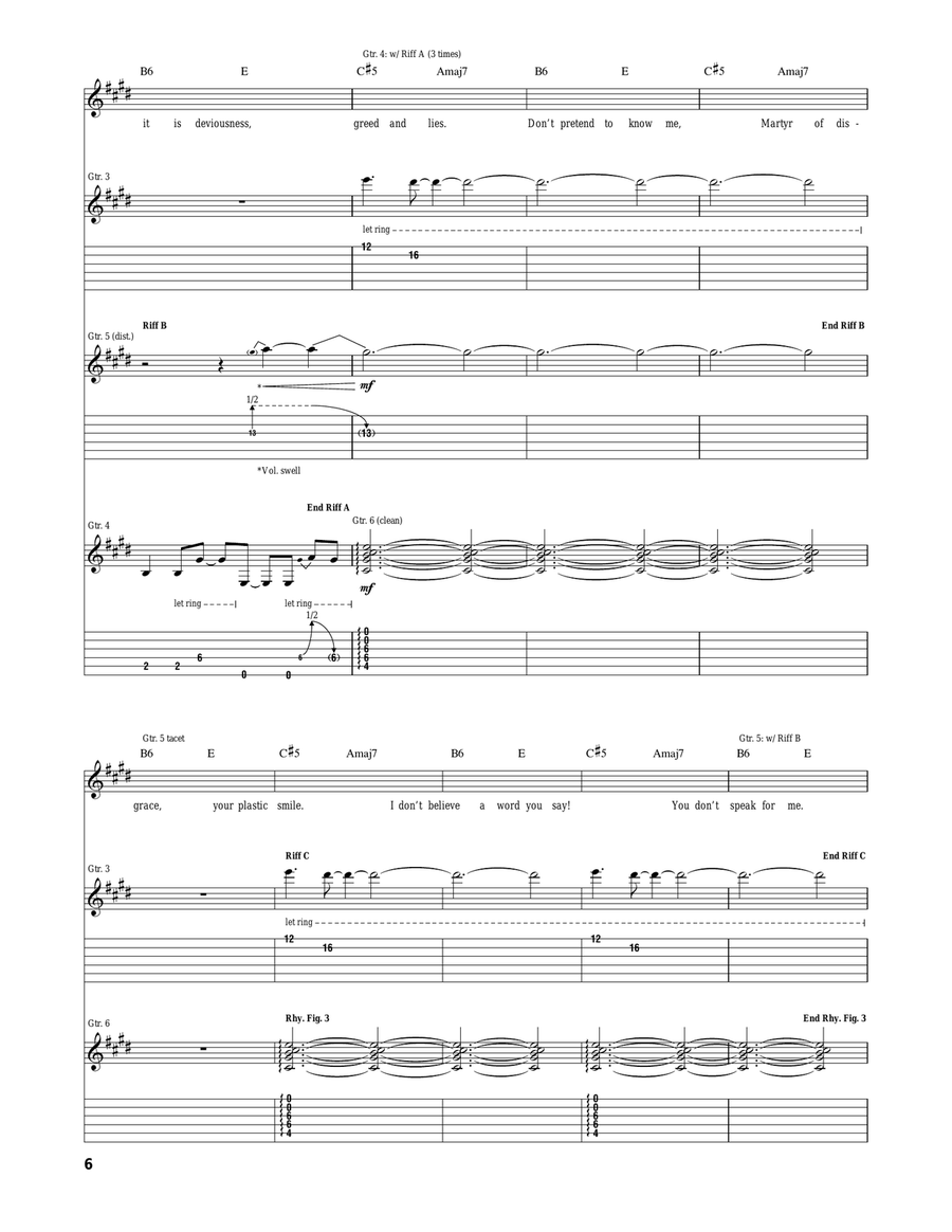 You Don't Bleed For Me You Don't Bleed For Me Acoustic Guitar scores gallery preview page 6