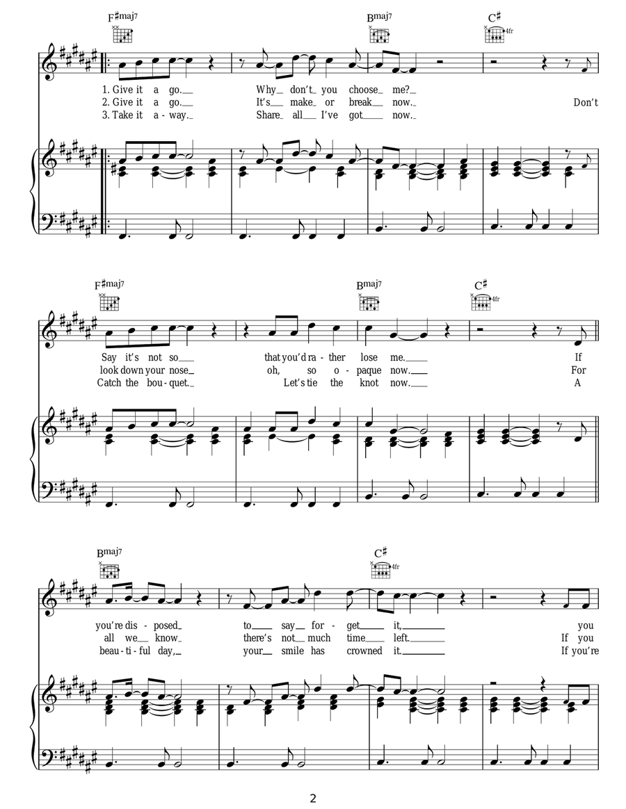 Give It A Go Give It A Go Acoustic Guitar scores gallery preview page 2