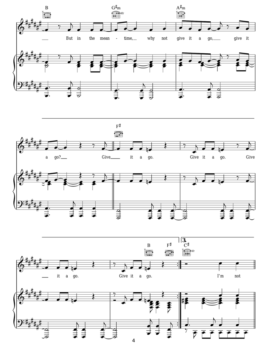 Give It A Go Give It A Go Acoustic Guitar scores gallery preview page 4