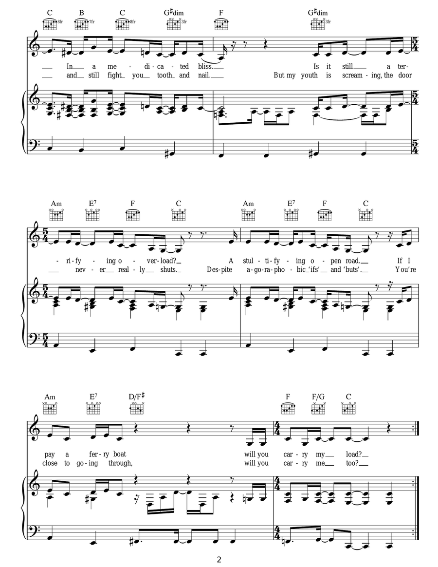 Carried Carried Acoustic Guitar scores gallery preview page 2