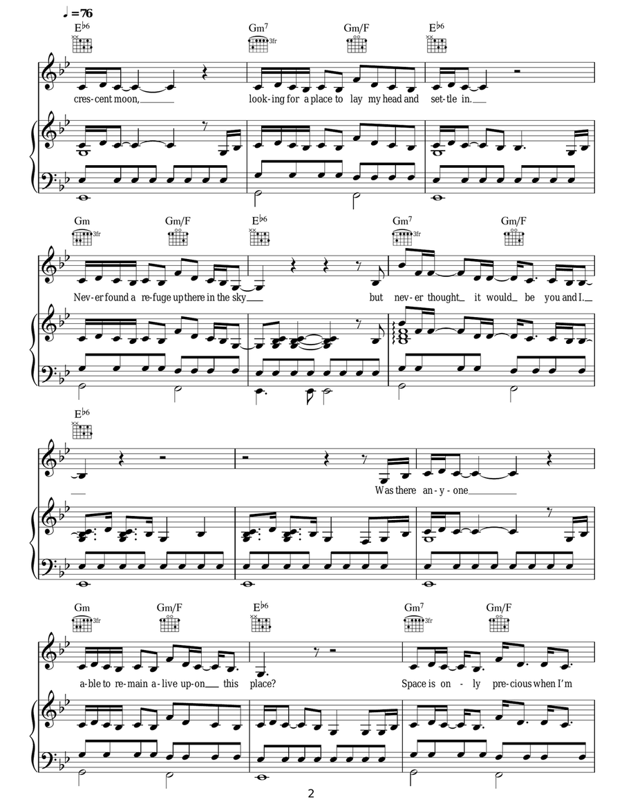Crescent Moon Crescent Moon Acoustic Guitar scores gallery preview page 2