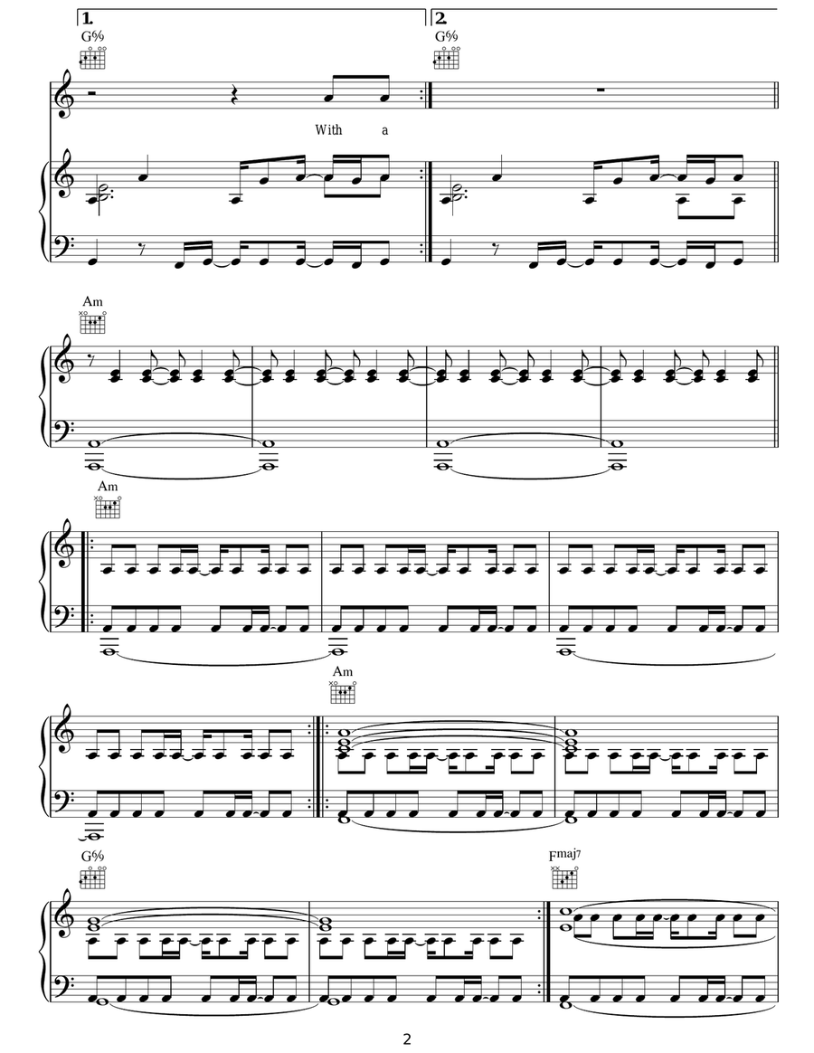 A Face Like That A Face Like That Acoustic Guitar scores gallery preview page 2
