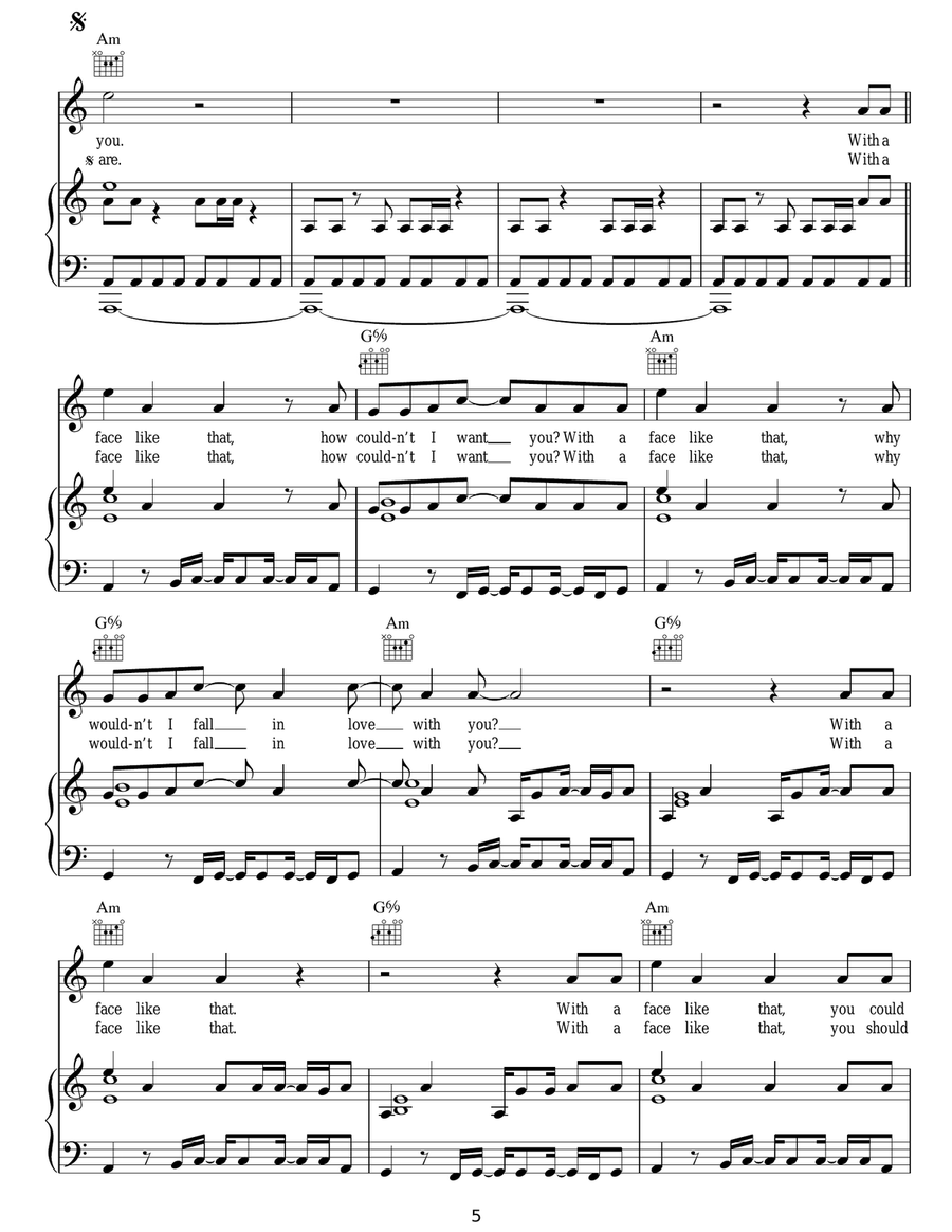 A Face Like That A Face Like That Acoustic Guitar scores gallery preview page 5