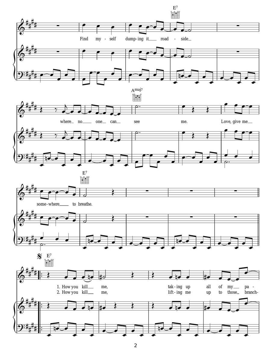 How You Kill Me How You Kill Me Acoustic Guitar scores gallery preview page 2
