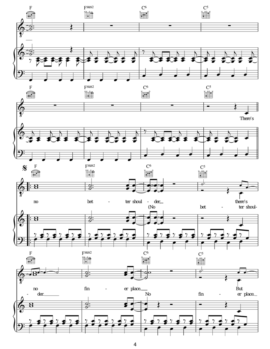 No Better Shoulder No Better Shoulder Acoustic Guitar scores gallery preview page 4