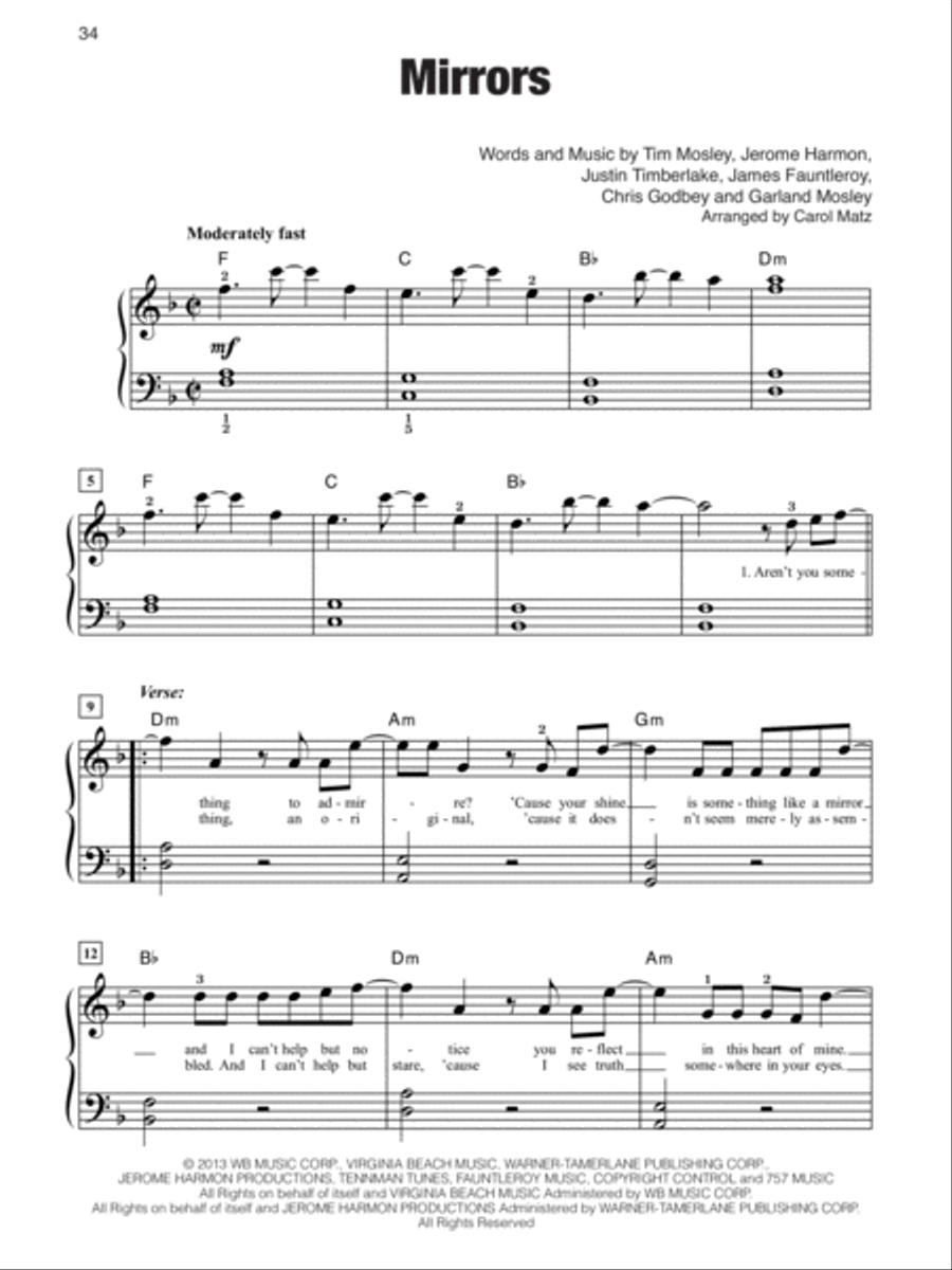 Megahits of 2013 Easy Piano scores gallery preview page 4