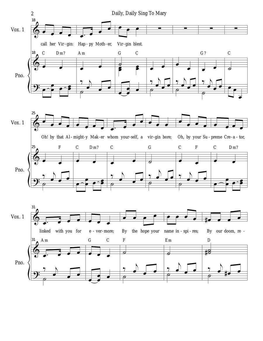 Daily, Daily Sing To Mary SSA scores gallery preview page 2