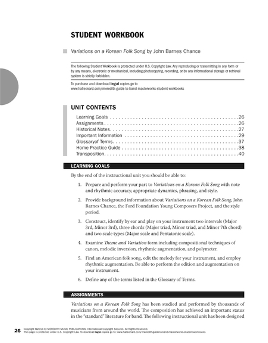 Guides to Band Masterworks, Volume III Collection / Songbook scores gallery preview page 4