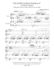 Vocalise Duet on Bach, Prelude in C