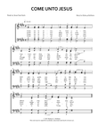 Come Unto Jesus (SATB Hymn)