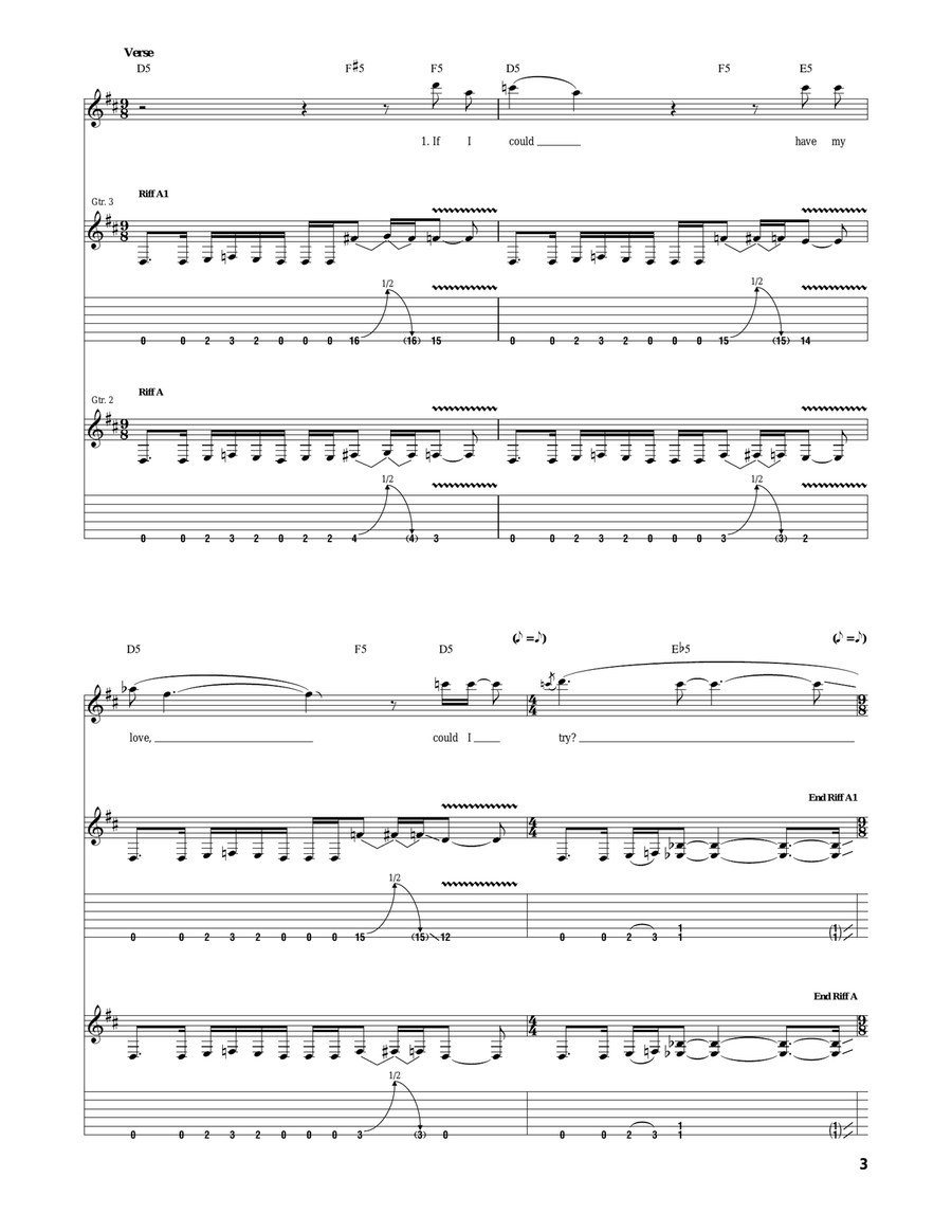 Black Rain Black Rain Guitar Tablature scores gallery preview page 3
